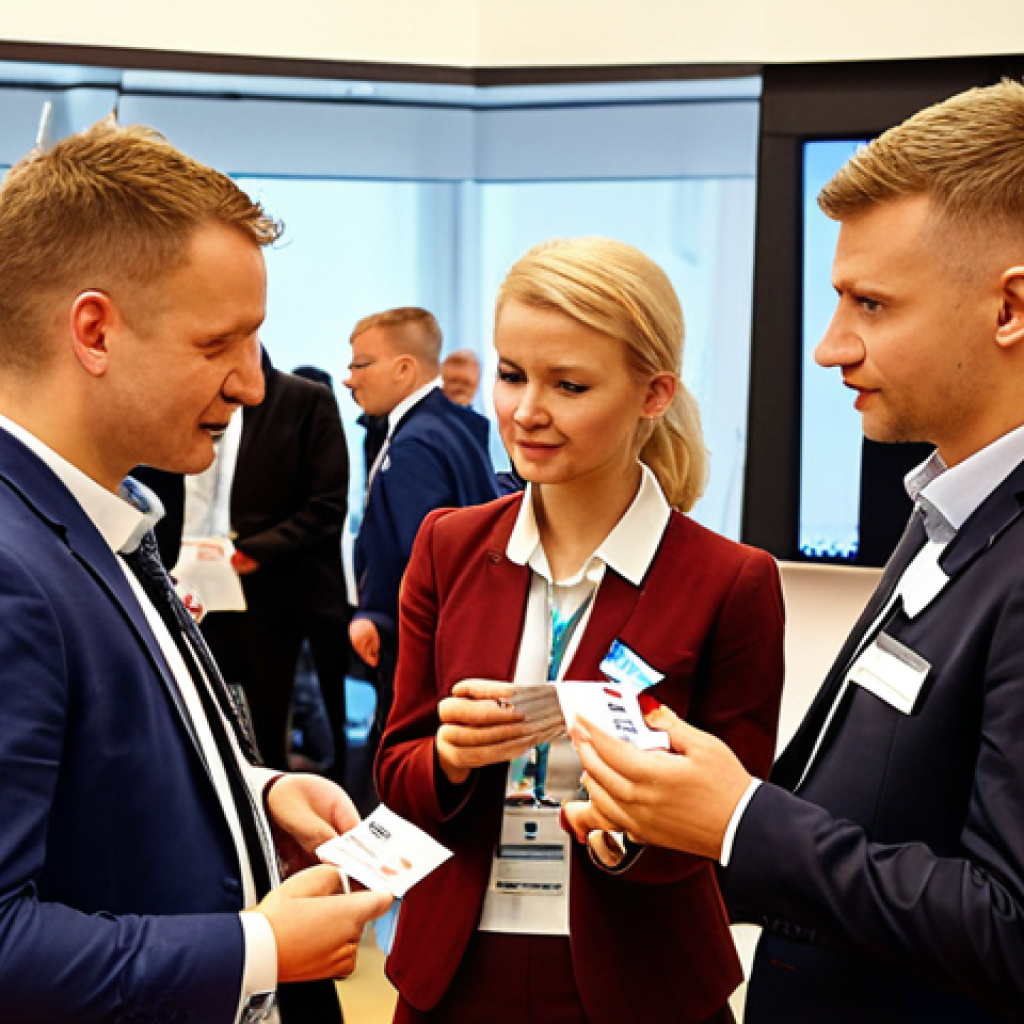 **

A group of Polish BHP Inspectors actively networking at a professional conference in Gdańsk. They are exchanging business cards, engaging in lively discussions about workplace safety challenges, and fostering connections. The conference setting is modern and vibrant, emphasizing the importance of building a strong network within the Polish BHP community. The scene should be set in Poland.